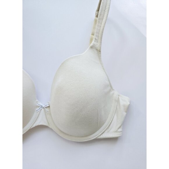 Cacique Cotton Blend Lightly Lined Underwire Beige Molded Bra 34DD - Picture 2 of 10